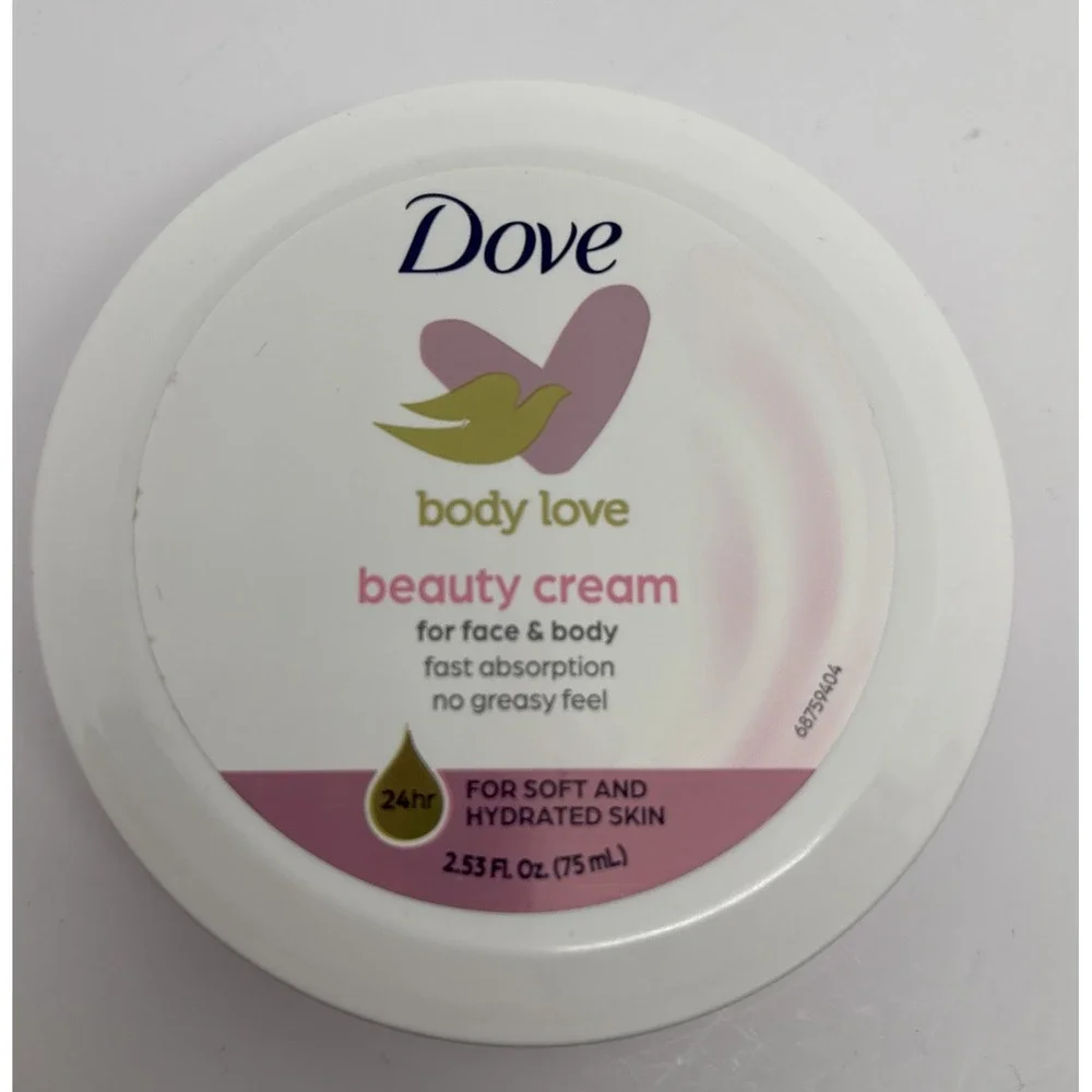 Dove Beauty Cream body love‎ 2.53 fl oz (75 mL) New Beauty Face And Body Cream